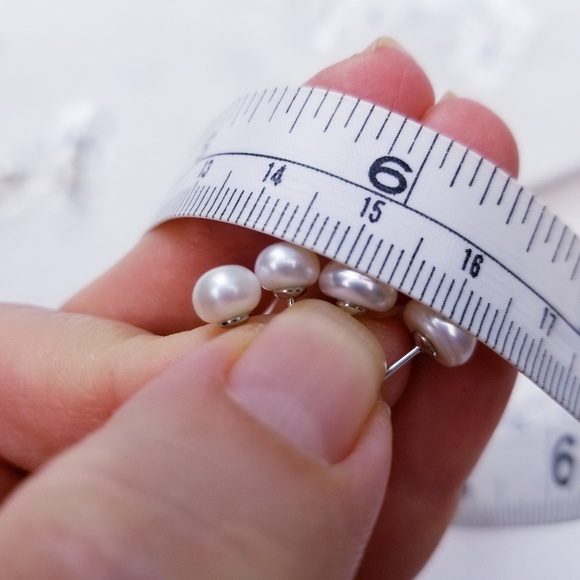 8mm Freshwater Pearl .925 Sterling Silver Studs - Picture 7 of 8